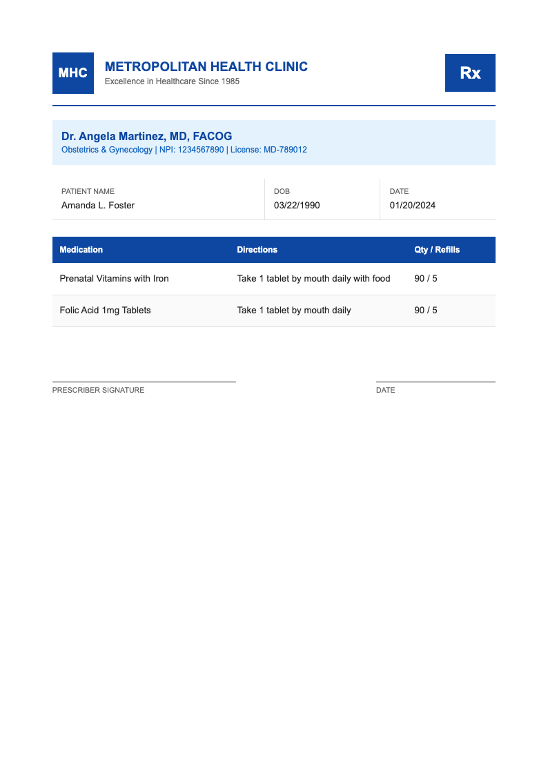 Corporate medical prescription